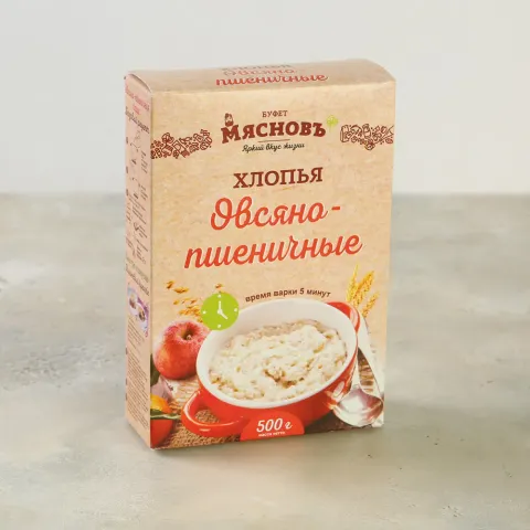 Хлопья овсяно-пшеничные 500г