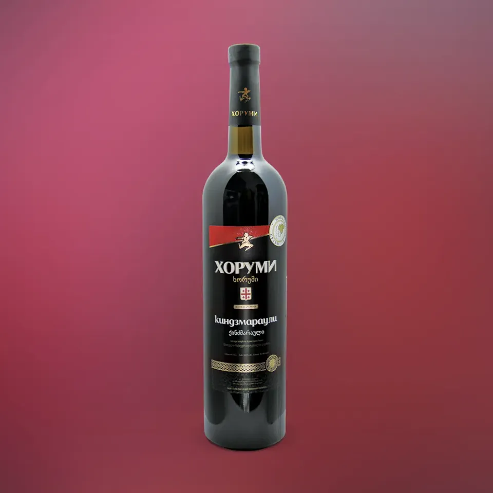 вино ХОРУМИ КИНДЗМАРАУЛИ ординарное сортовое 10-15% 0.75, красное, полусладкое, Грузия