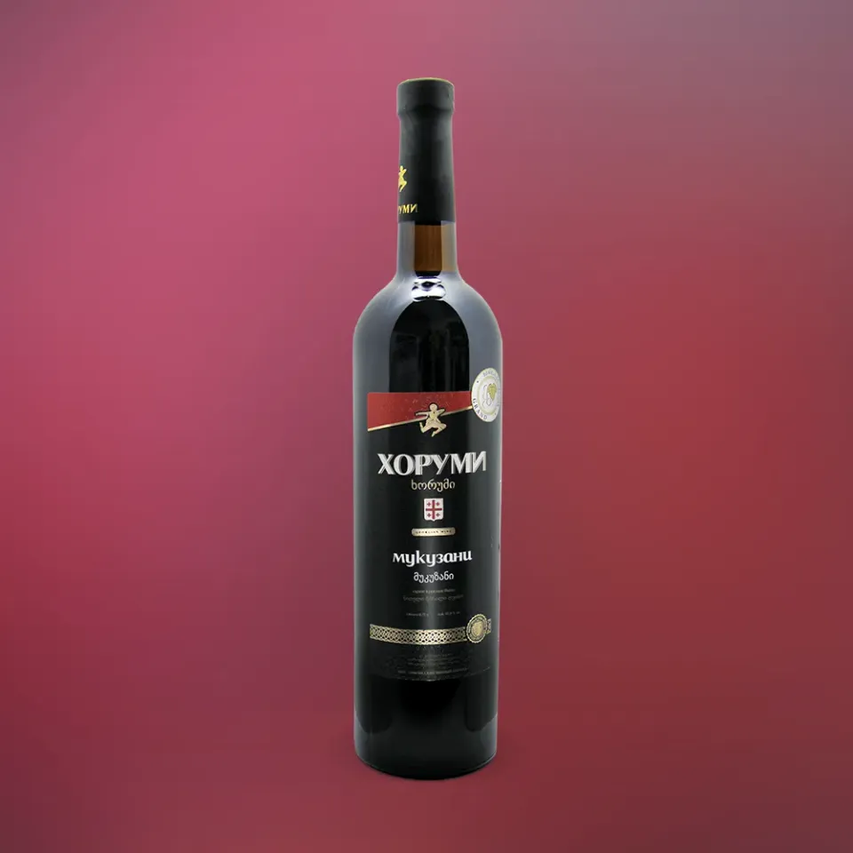 вино ХОРУМИ МУКУЗАНИ выдержанное сортовое 10.5-13.5% 0.75, красное, сухое, Грузия