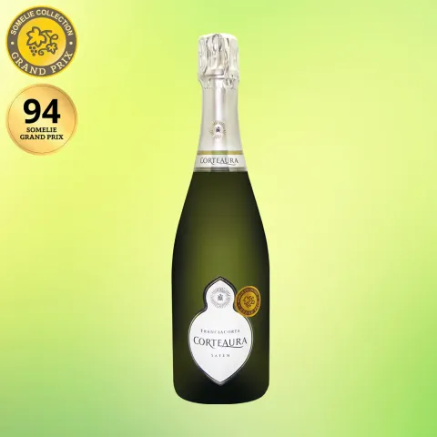 вино игристое ФРАНЧАКОРТА КОРТЕАУРА САТЕН 11-13% 0.75, белое, брют, Италия