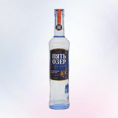 Водка ПЯТЬ ОЗЕР 40% 0.5, Россия