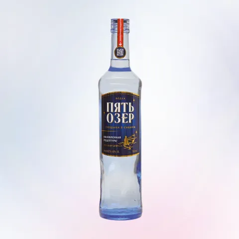Водка ПЯТЬ ОЗЕР 40% 0.7, Россия