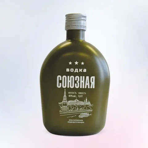 Водка СОЮЗНАЯ во фляжке 40% 0,5, Россия