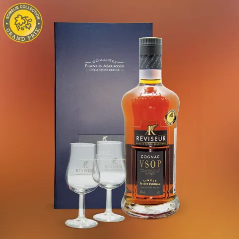 Коньяк РЕВИЗОР VSOP 40% 0,7 (+2 бокала), Франция