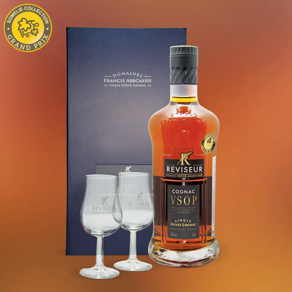 Коньяк РЕВИЗОР VSOP 40% 0,7 (+2 бокала), Франция