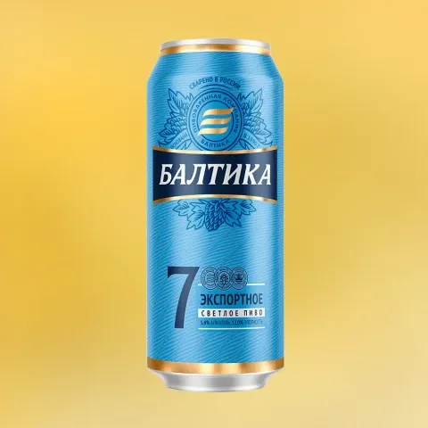 Пиво БАЛТИКА экспортное №7 5.4% 0.45, светлое, Россия