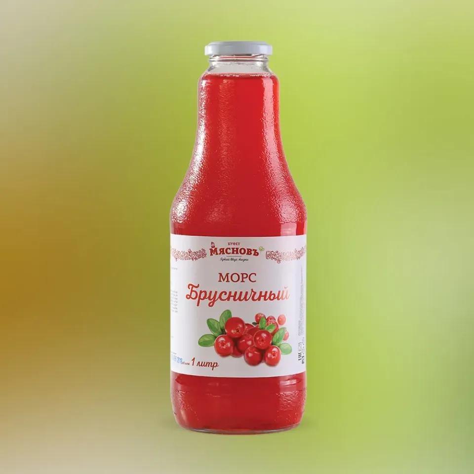Морс брусничный 1л