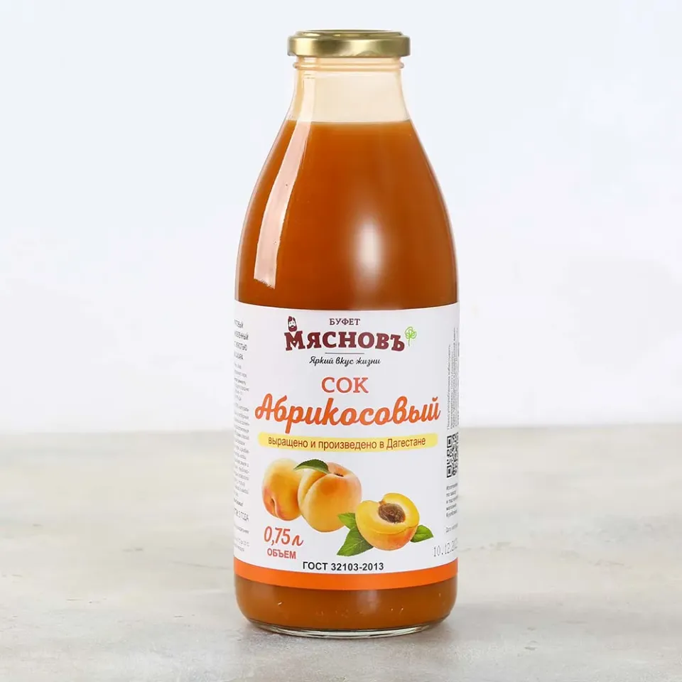 Сок абрикосовый с мякотью 0,75л