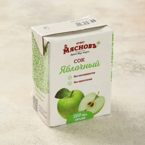 Сок яблочный 0,2л