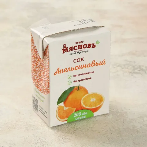 Сок апельсиновый 0,2л