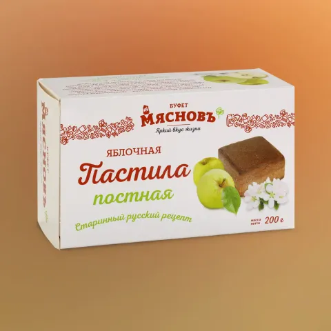 Пастила яблочная постная 200г