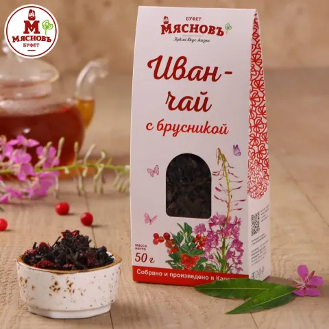 Напиток чайный Иван-чай карельский с брусникой 50г