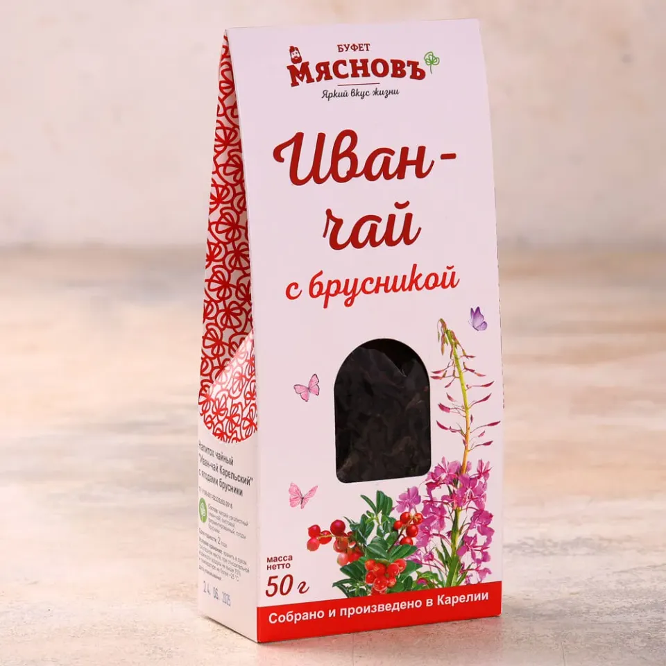 Напиток чайный Иван-чай карельский с брусникой 50г