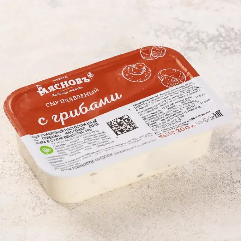 Сыр плавленый 50% с грибами 200г
