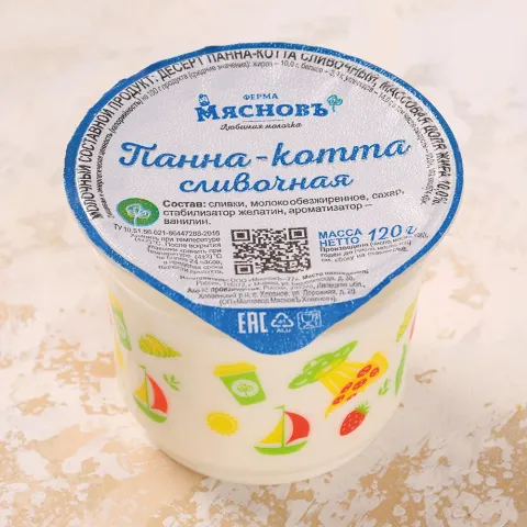 Десерт сливочный Панна-котта ванильная 10% 120г