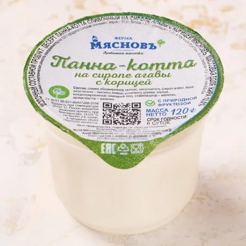 Десерт сливочный Панна-котта на сиропе агавы с корицей 10% 120г