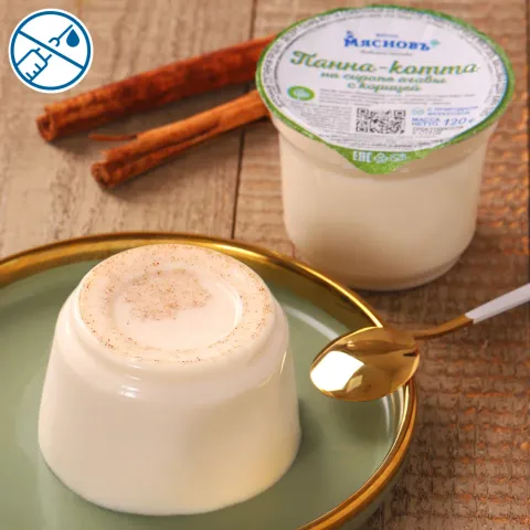 Десерт сливочный Панна-котта на сиропе агавы с корицей 10% 120г