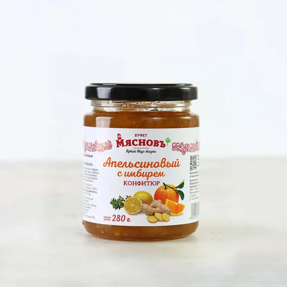 Конфитюр апельсиновый с имбирем 280г