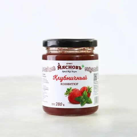 Конфитюр клубничный 280г