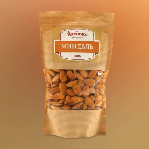 Орехи миндаль очищенные 300г