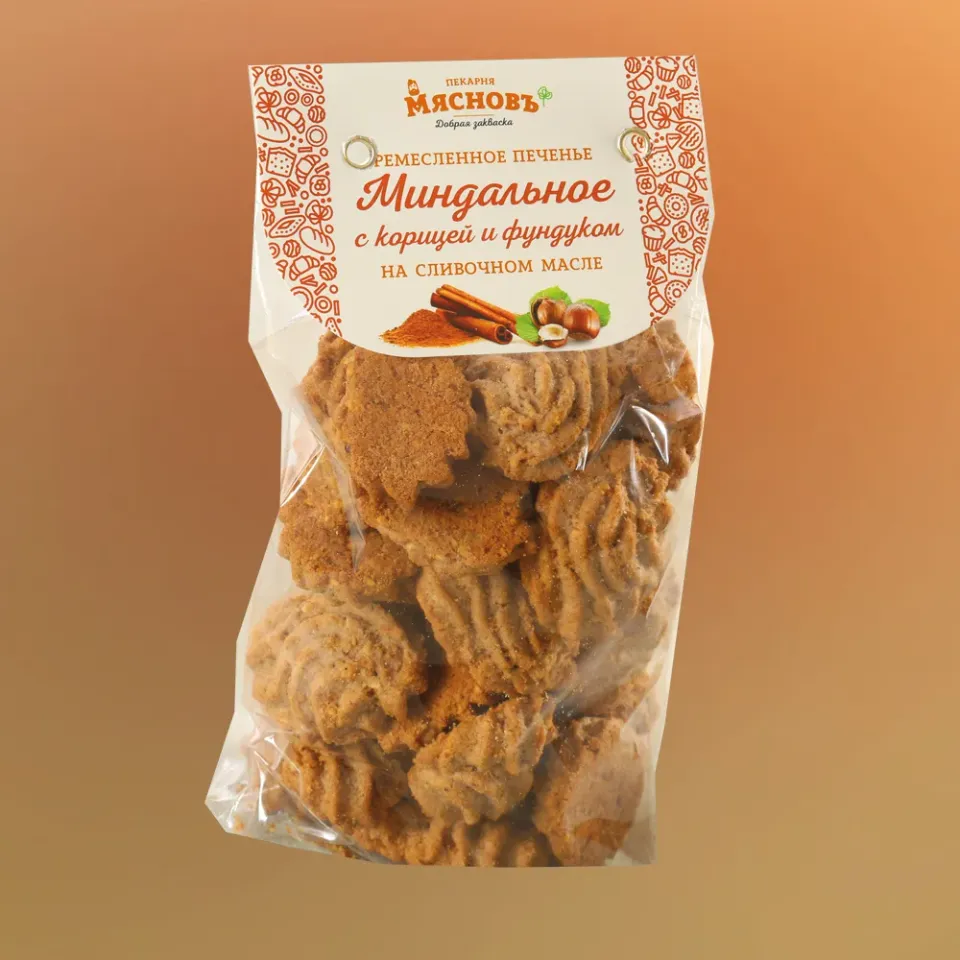 Печенье с корицей и фундуком на сливочном масле 300г