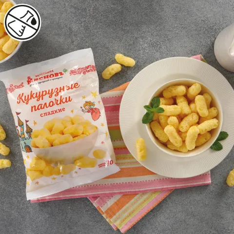 Палочки кукурузные сладкие МясновЪ ВКУСНЯШКА 70г