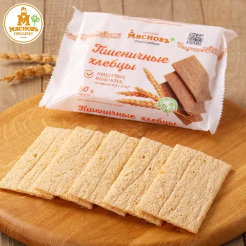 Хлебцы хрустящие пшеничные запеченные 60г