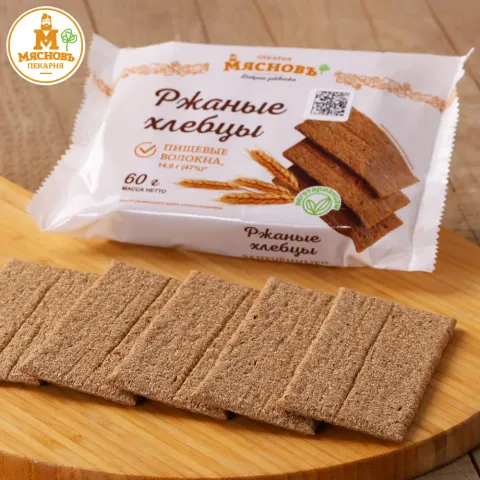 Хлебцы хрустящие ржаные запеченные 60г