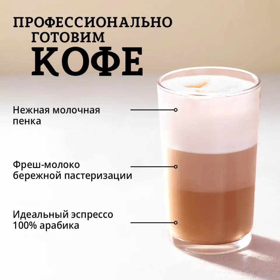 Капучино из 100% Арабики и фреш-молока 220мл