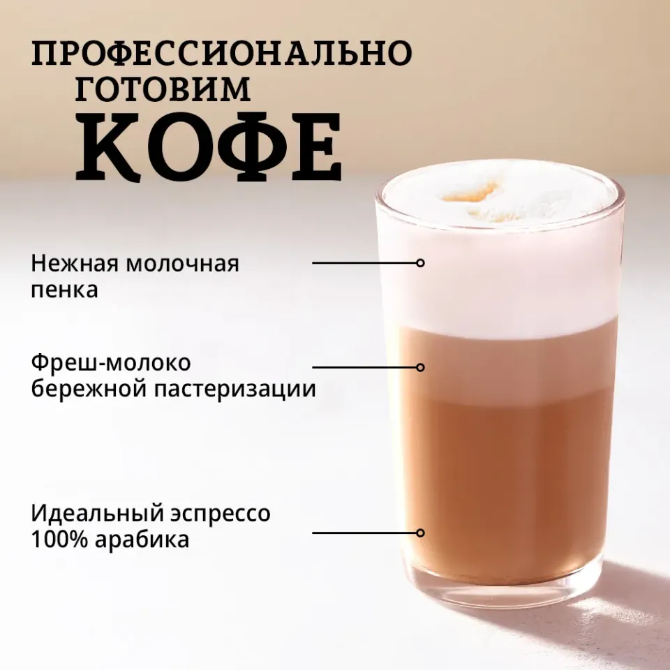 Большой капучино из 100% Арабики и фреш-молока 350мл