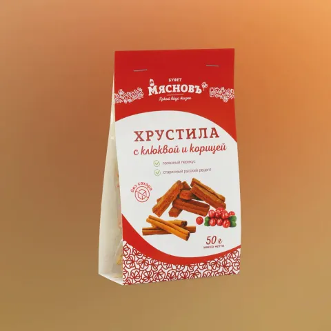 Хрустила с клюквой и корицей без сахара 50г