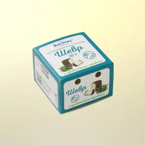 Сыр Шевр мягкий из козьего молока 45% с прованскими травами 100г