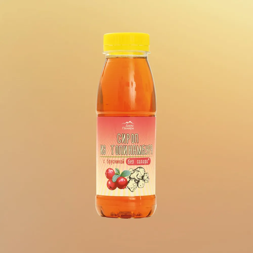 Сироп из топинамбура с брусникой без сахара 330г