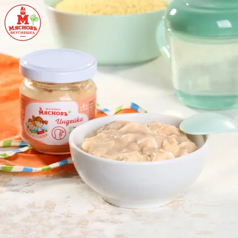 Пюре детское из индейки ГОСТ МясновЪ ВКУСНЯШКА 80г