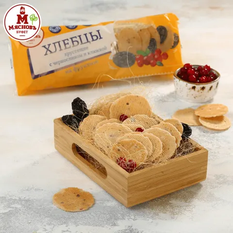 Хлебцы хрустящие с черносливом и клюквой на фруктозе 70г