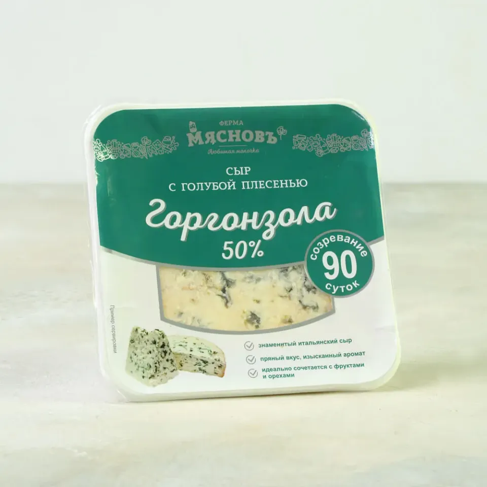 Сыр Горгонзола с голубой плесенью 50%, созревание 90 суток