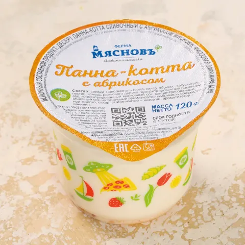 Десерт сливочный Панна-котта с абрикосом 10% 120г