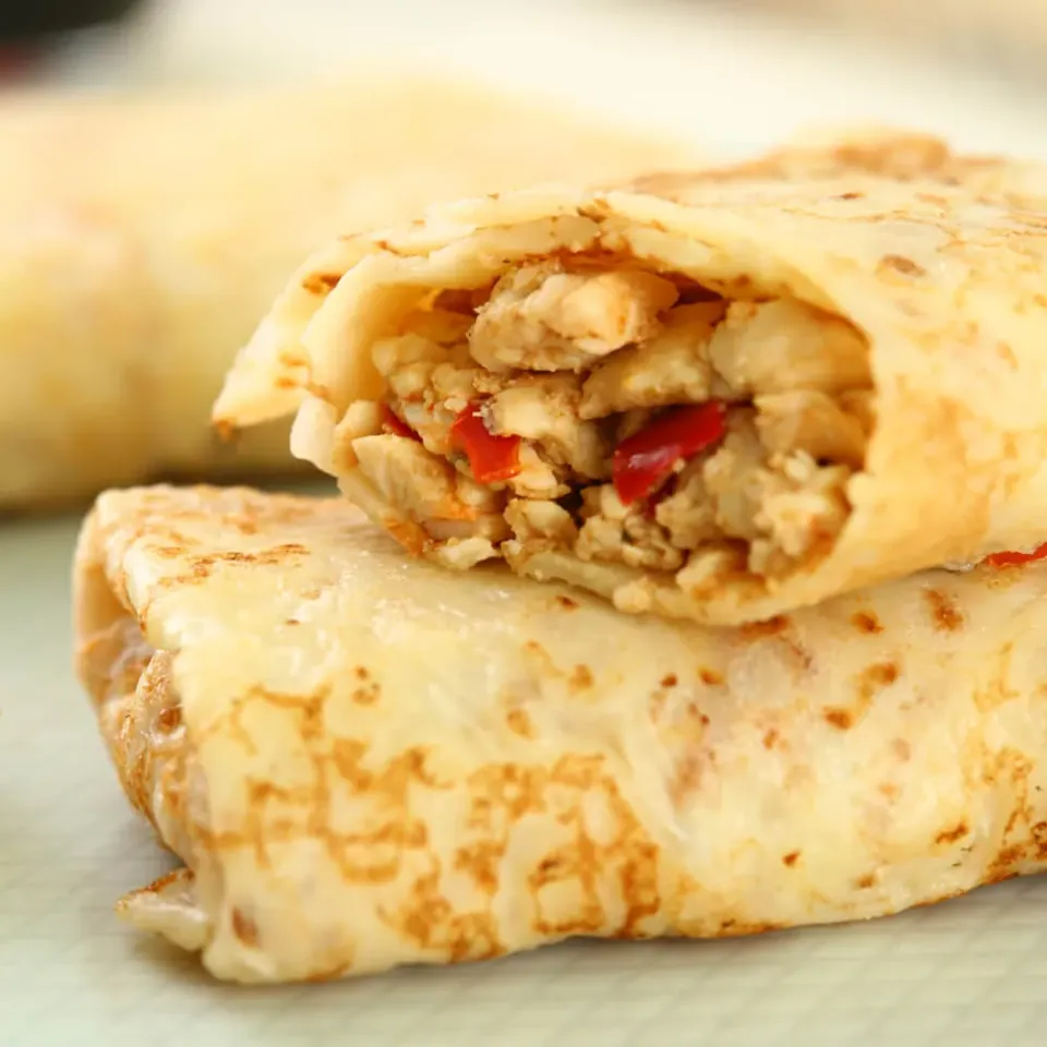 Блинчики с курицей Терияки