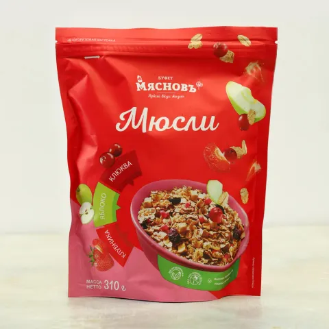 Мюсли мультизлаковые с ягодами 310г