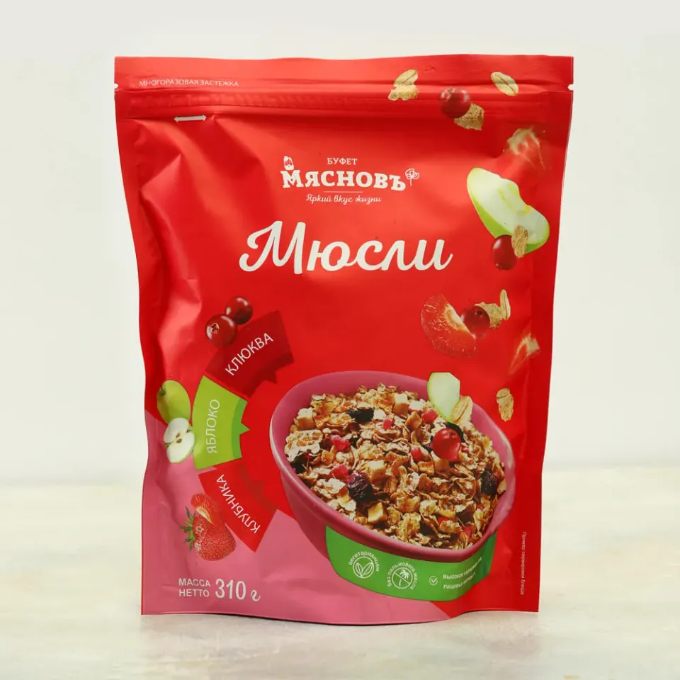 Мюсли мультизлаковые с ягодами 310г
