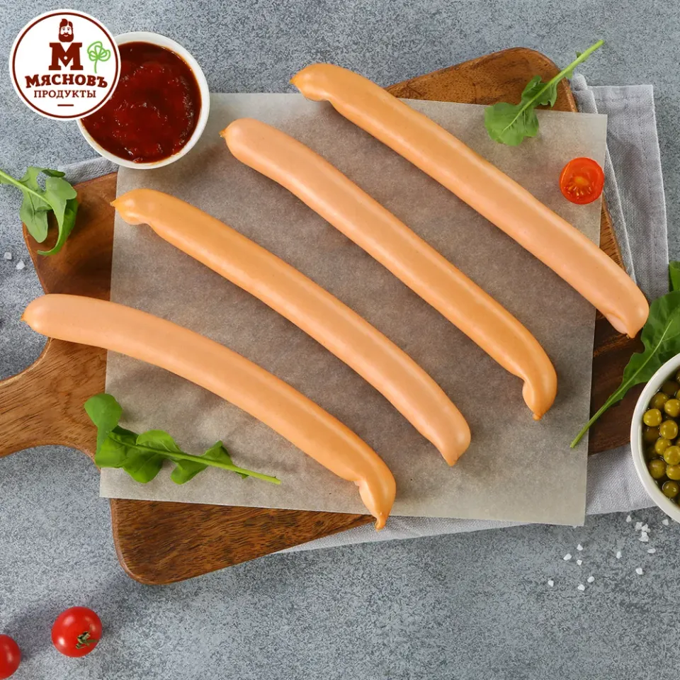 Сосиски МясновЪ По-Царски из индейки и говядины (без свинины)