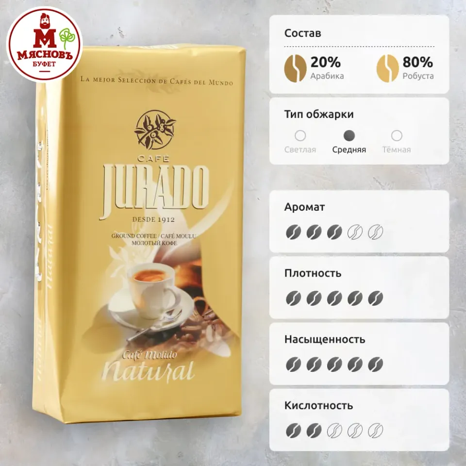 Кофе молотый Хурадо Нэйчурал 250г Испания