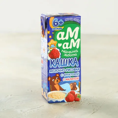 Кашка молочно-рисовая с малиной 2,5% 210г