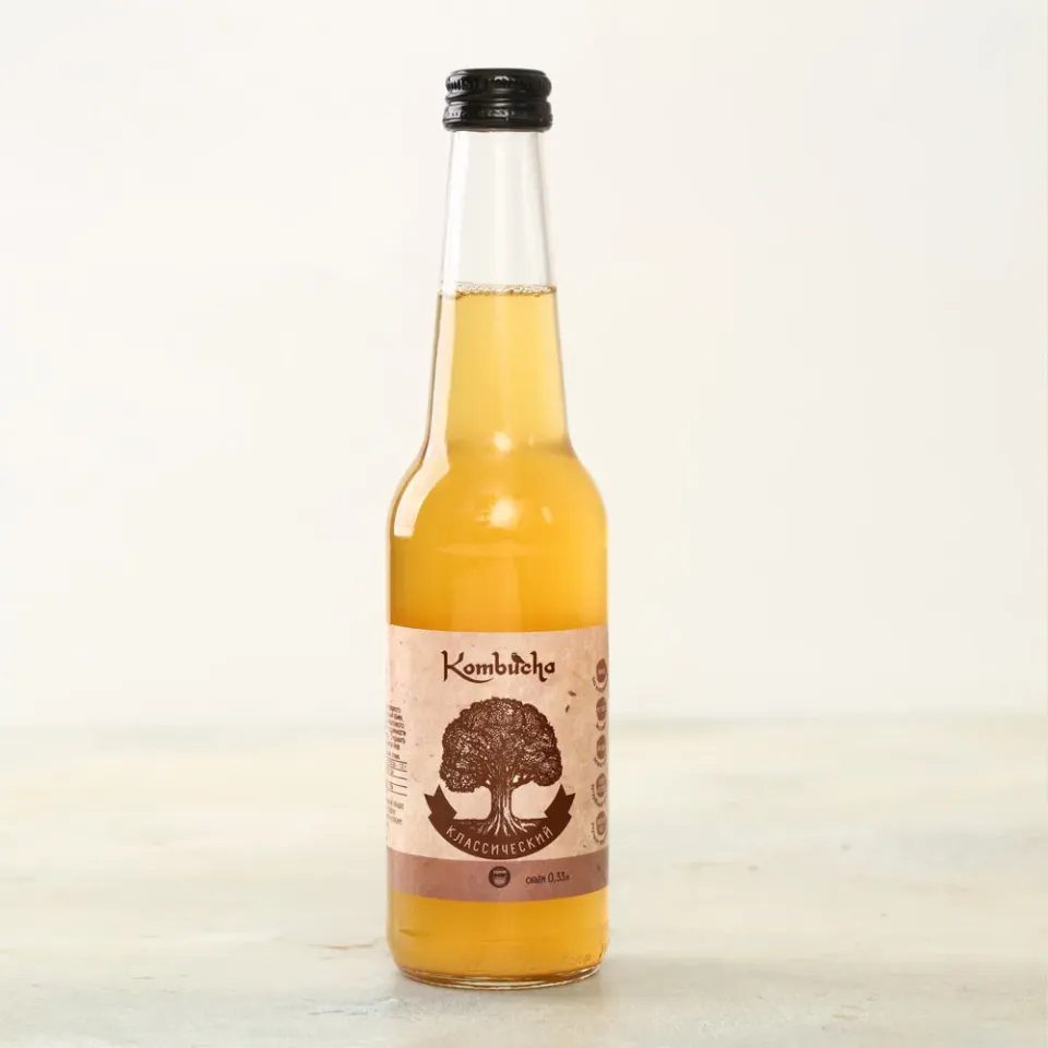 Напиток без сахара Комбуча Классический безалкогольный 0,33л