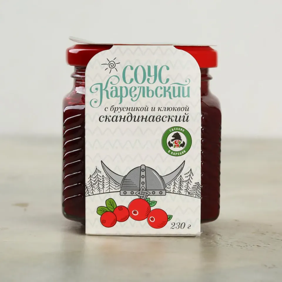 Соус карельский Скандинавский с брусникой и клюквой 230г