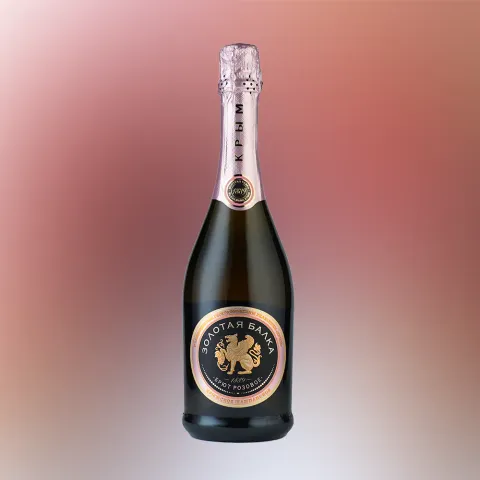 вино игристое российское ЗОЛОТАЯ БАЛКА 12-15% 0.75, розовое, брют, Россия