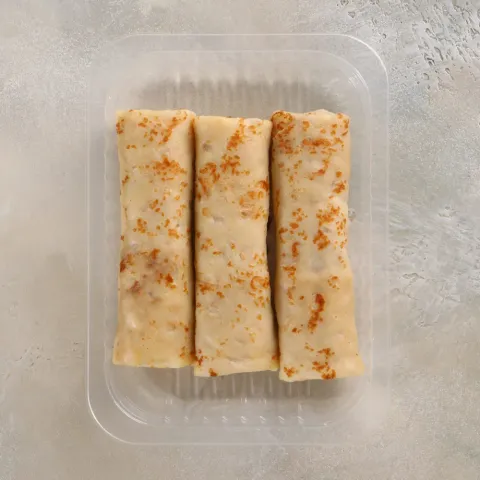 Блинчики с ремесленной ветчиной из индейки и сыром