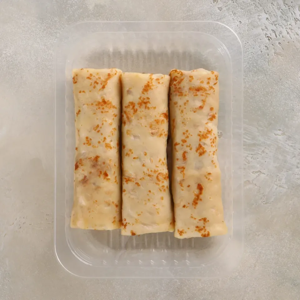 Блинчики с ремесленной ветчиной из индейки и сыром