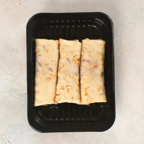 Блинчики с черникой и малиной