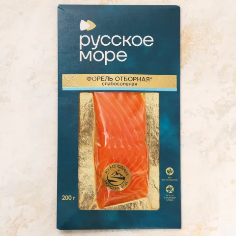 Форель слабосолёная филе-кусок 200г